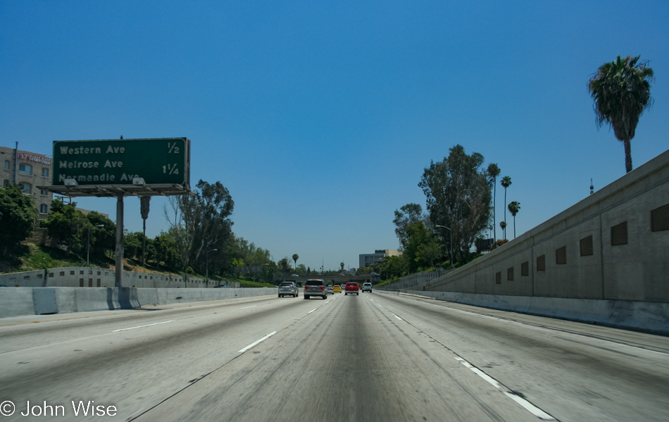 101 Freeway through Los Angeles, California