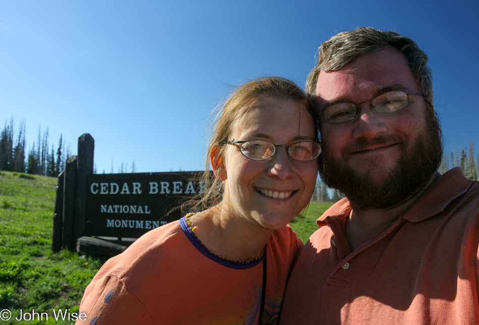 Caroline Wise and John Wise at Cedar Breaks National Monument in Brian Head, Utah