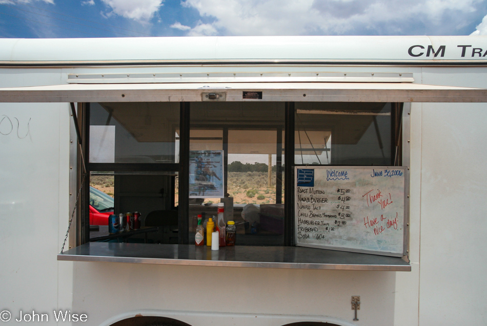 Roadside Navajo food near Lukachukai, Arizona