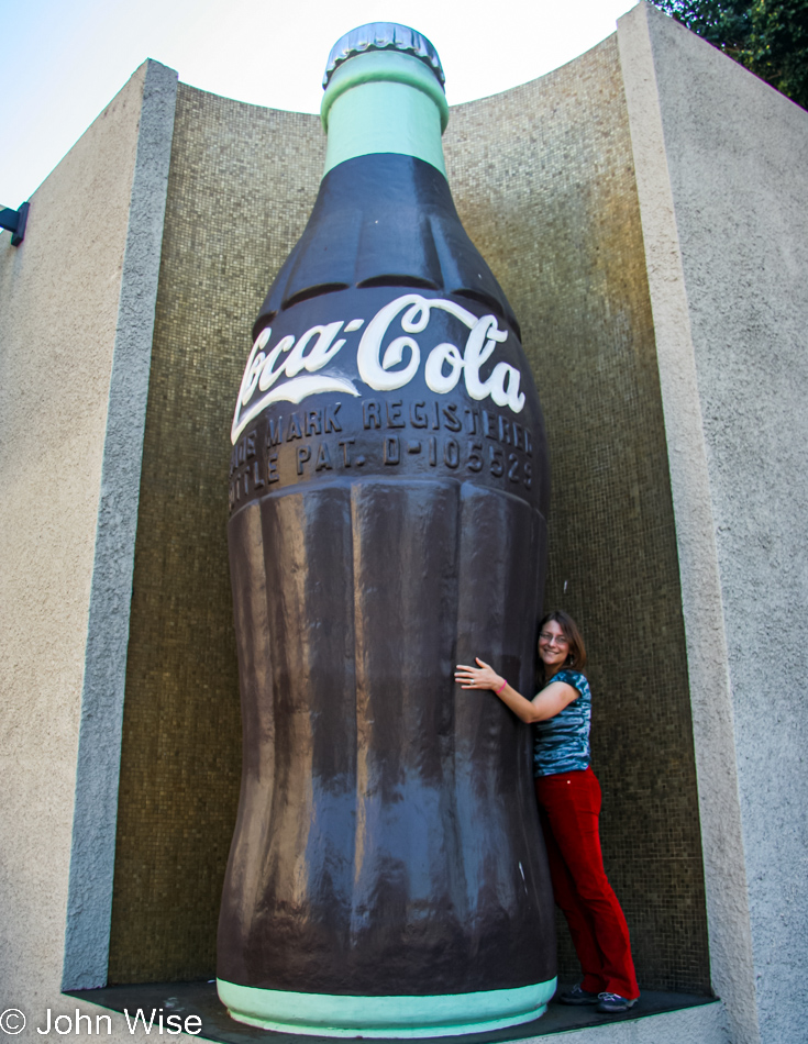 Caroline Wise at the Historic Coca-Cola Building in Los Angeles, California