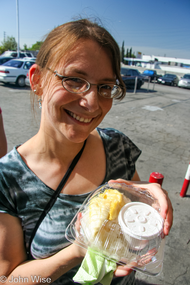 Caroline Wise at the Wat Thai Temple in North Hollywood, California