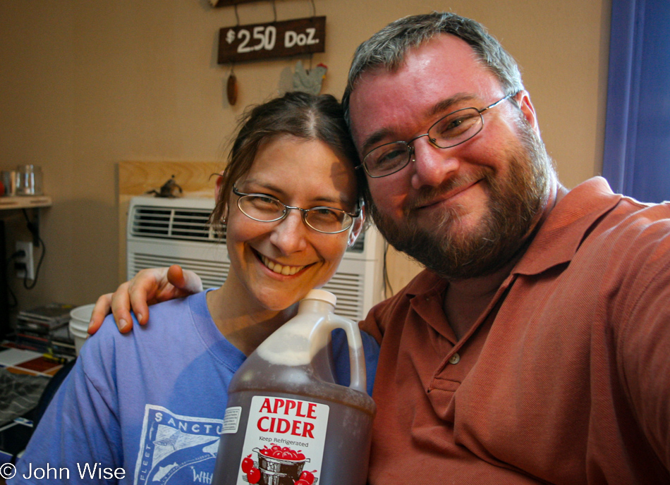 Caroline Wise and John Wise at Brown's Orchard in Willcox, Arizona