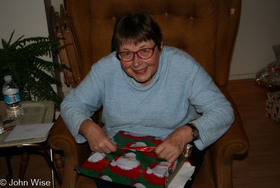 Jutta Engelhardt on Christmas Day in Goleta, California