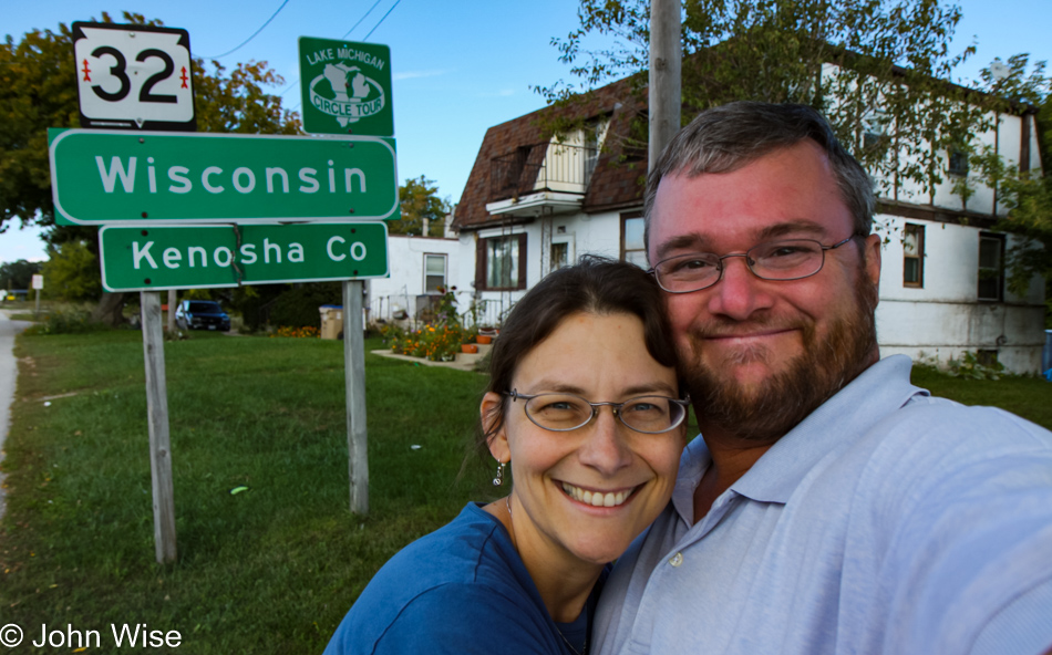 Caroline Wise and John Wise entering Wisconsin