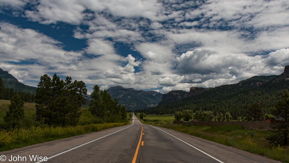 Traveling north on Wolf Creek Pass - US Highway 160 north of Pagosa Springs, Colorado