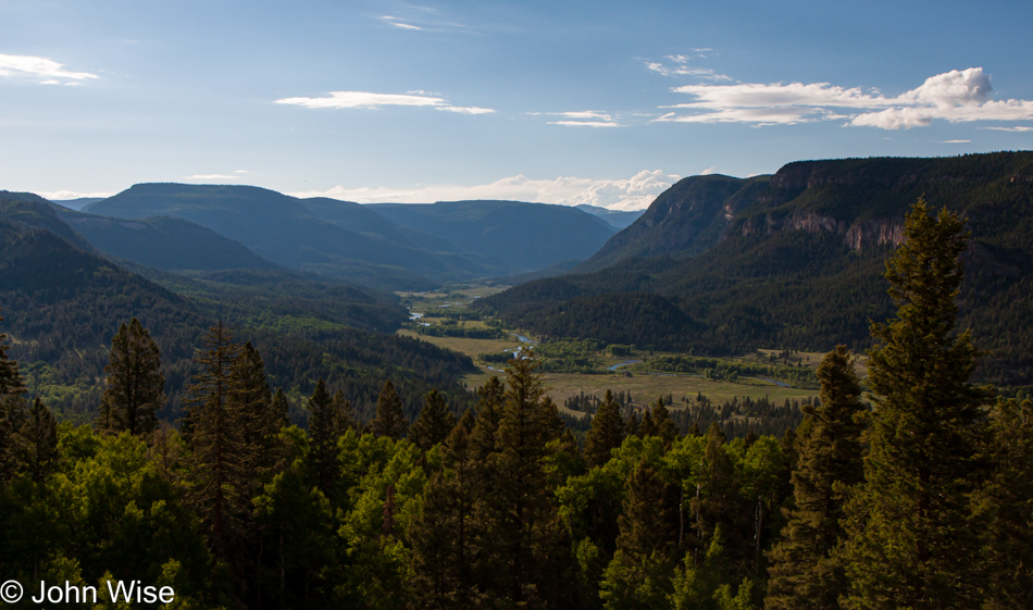 Traveling the Cumbres Pass via Highway 17 from Antonito, Colorado to Chama, New Mexico