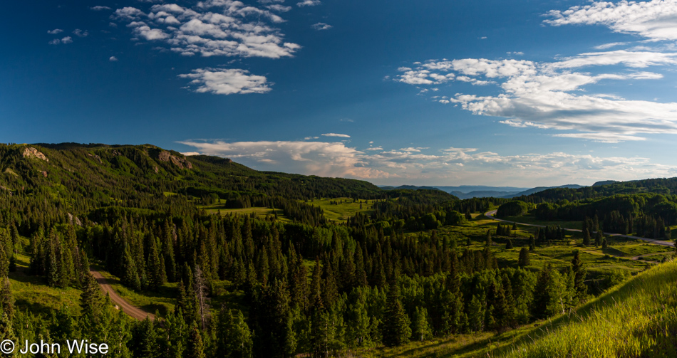 Traveling the Cumbres Pass via Highway 17 from Antonito, Colorado to Chama, New Mexico