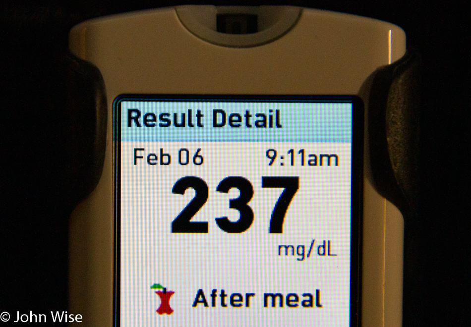 My Blood Glucose Level This Morning