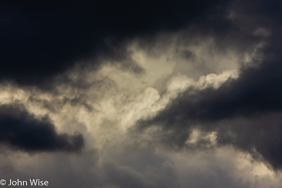 A peek through the storm clouds over Arizona