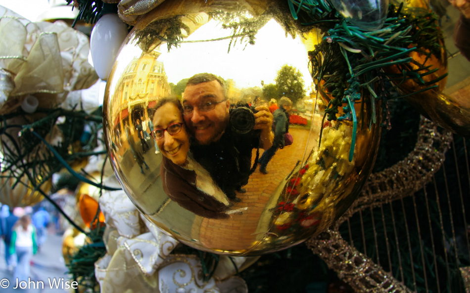 Caroline Wise and John Wise at Disneyland in California