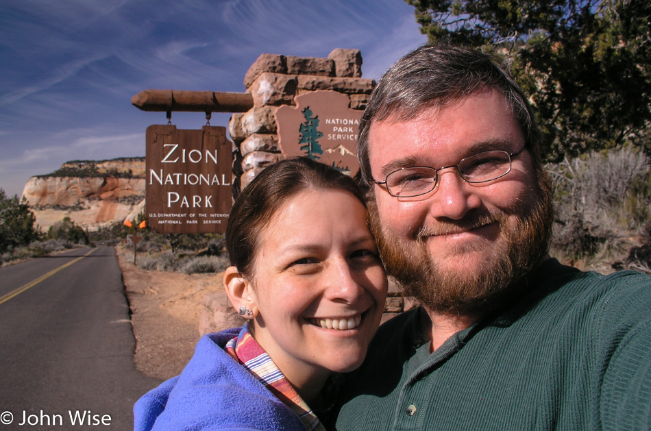 Caroline Wise and John Wise at Zion National Park in Utah