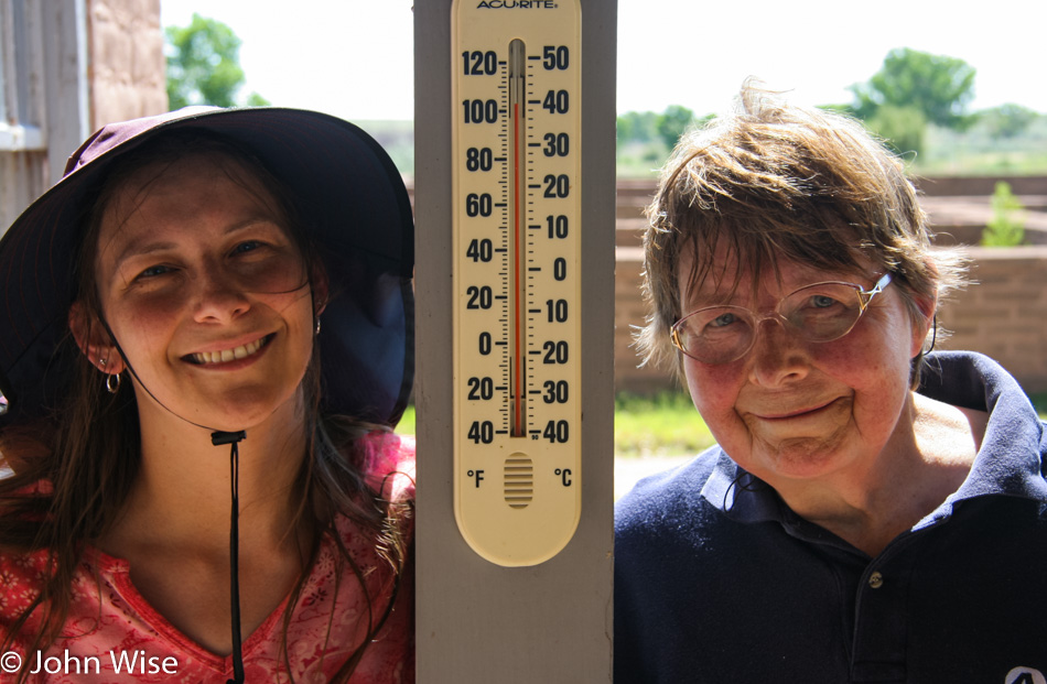 Caroline Wise and Jutta Engelhardt at Fort Sumner New Mexico