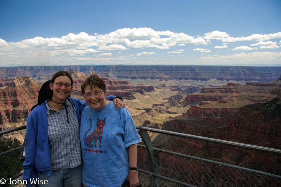 Caroline Wise and Jutta Engelhardt at the Grand Canyon in Arizona