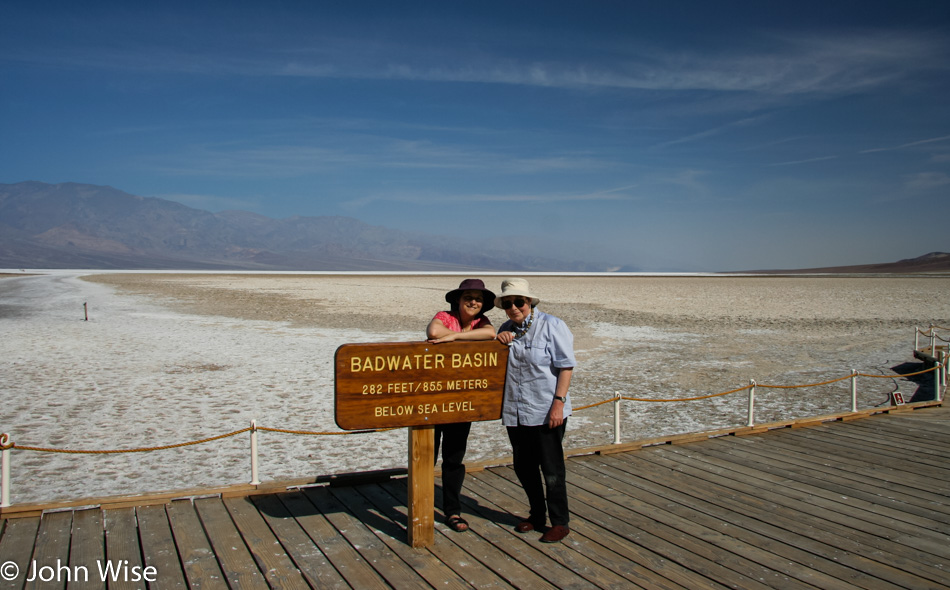 Caroline Wise and Jutta Engelhardt in Death Valley National Park in California