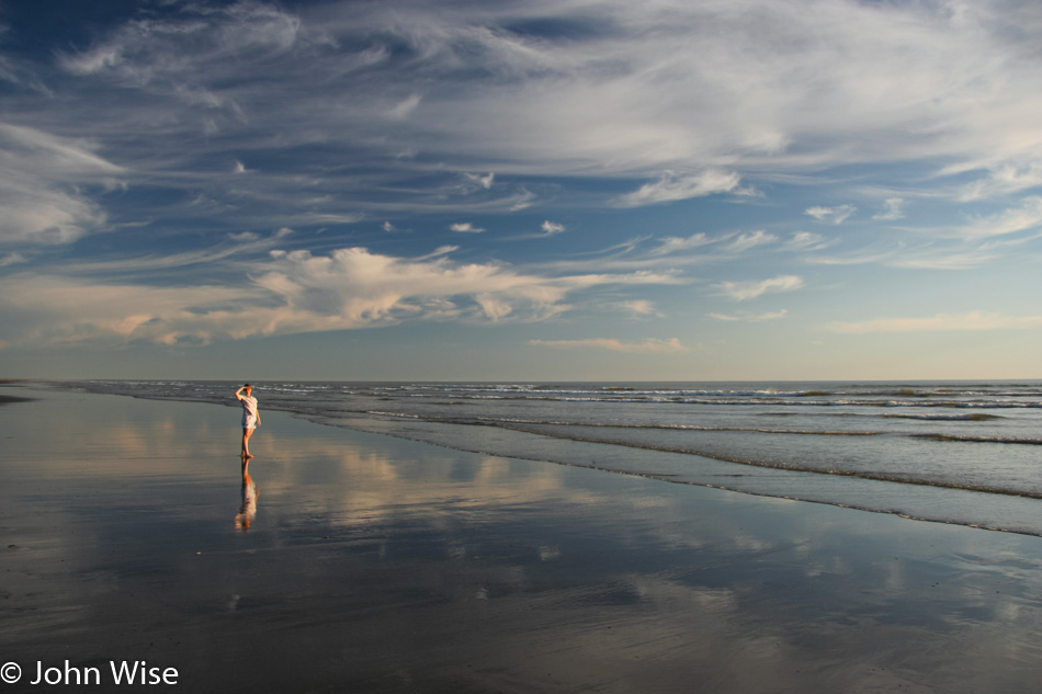 Caroline Wise on a beach in Washington