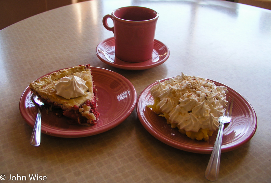 Coffee and Pie at Thunderbird Lodge in Mount Carmel Junction Utah