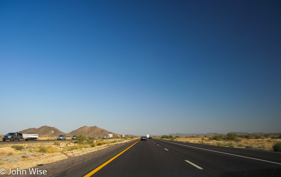 Driving out of Arizona to New Mexico