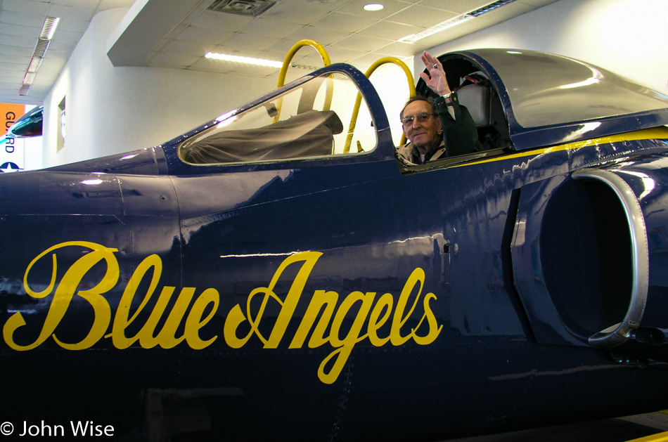 Herbert Kurchoff visiting a flight museum in Florida