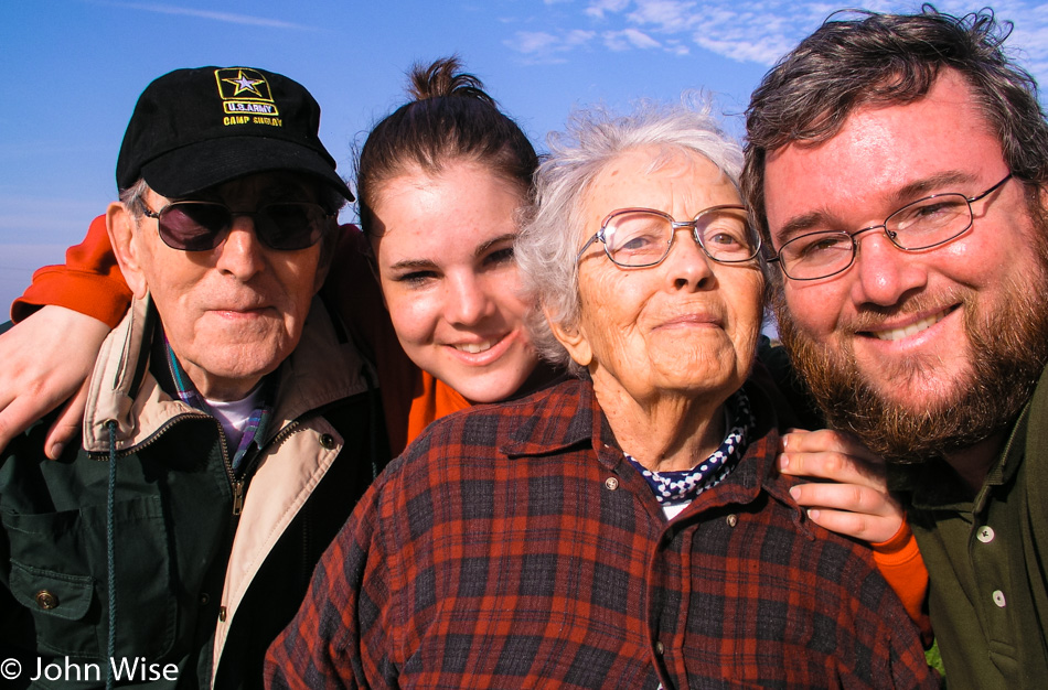 Herbert Kurchoff with Jessica Wise and Eleanor Burke and John Wise in Florida