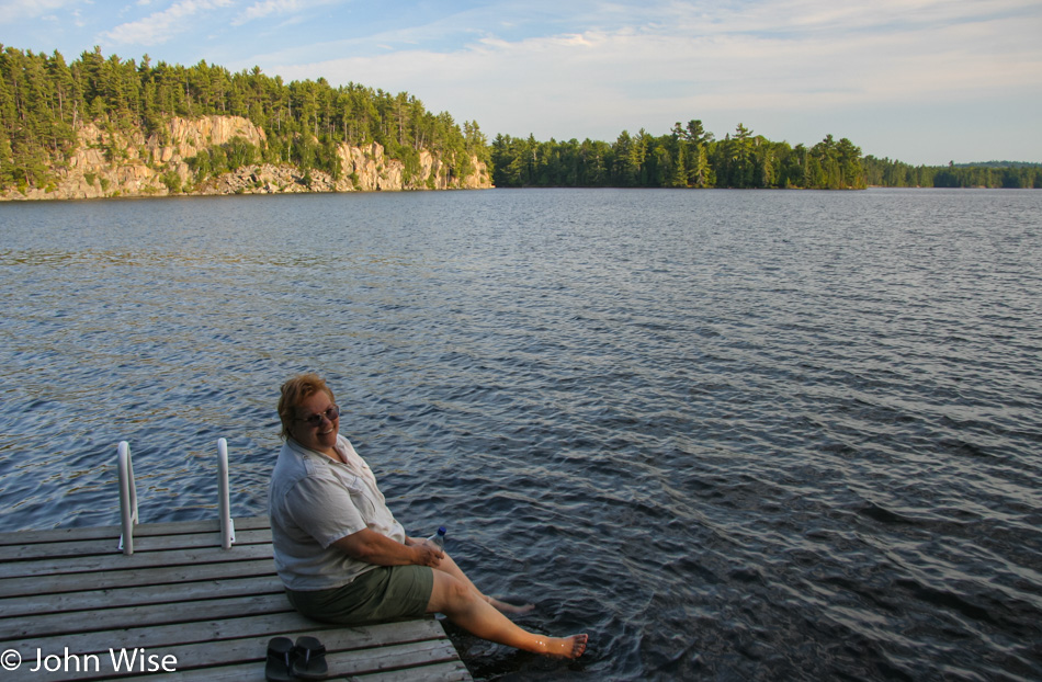 Karen Goff at Lang Lake in Ontario, Canada