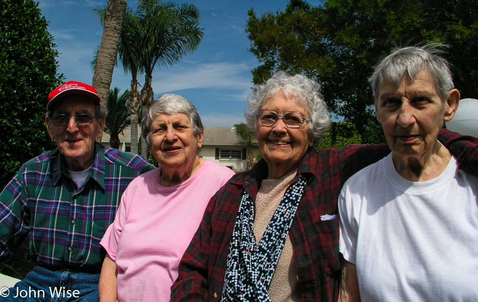 Kurchoff and Burke with family in Florida