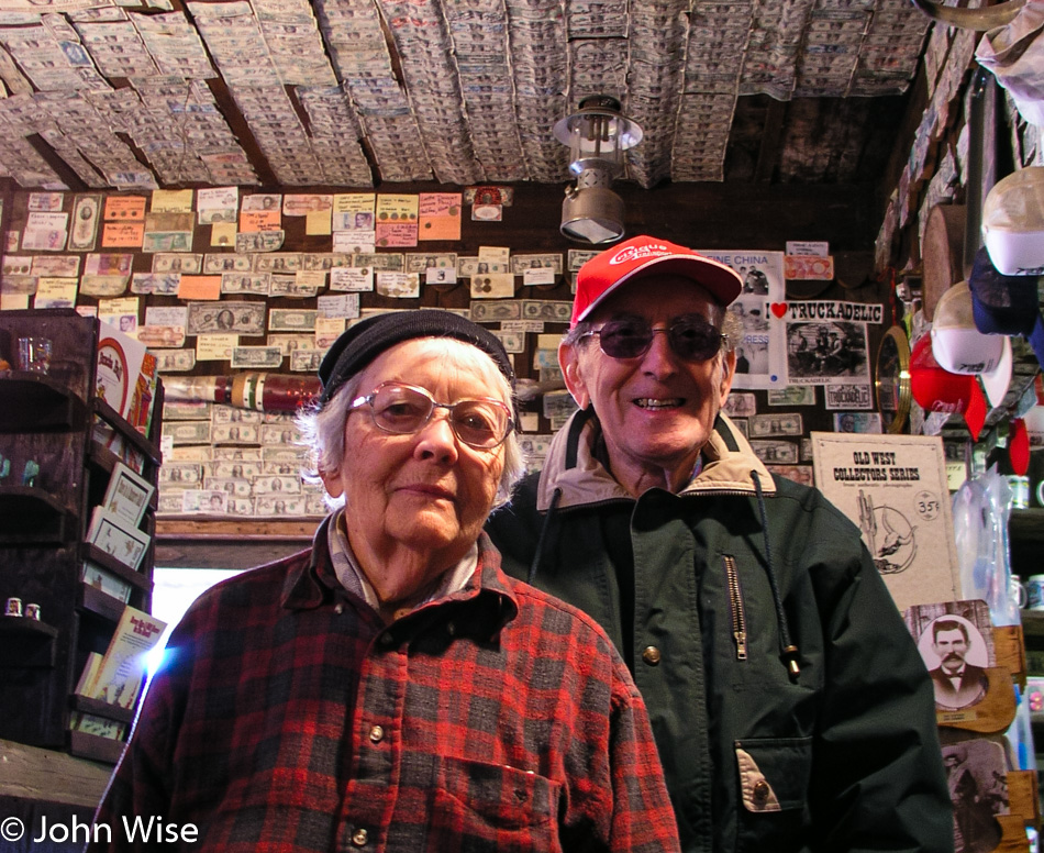 Eleanor Burke and Herbert Kurchoff at Steins Mercantile in New Mexico 2005