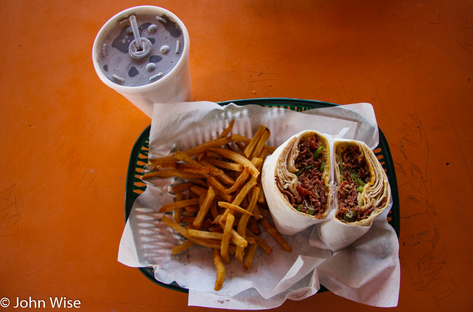 Oki Dog Pastrami Burrito in Los Angeles California