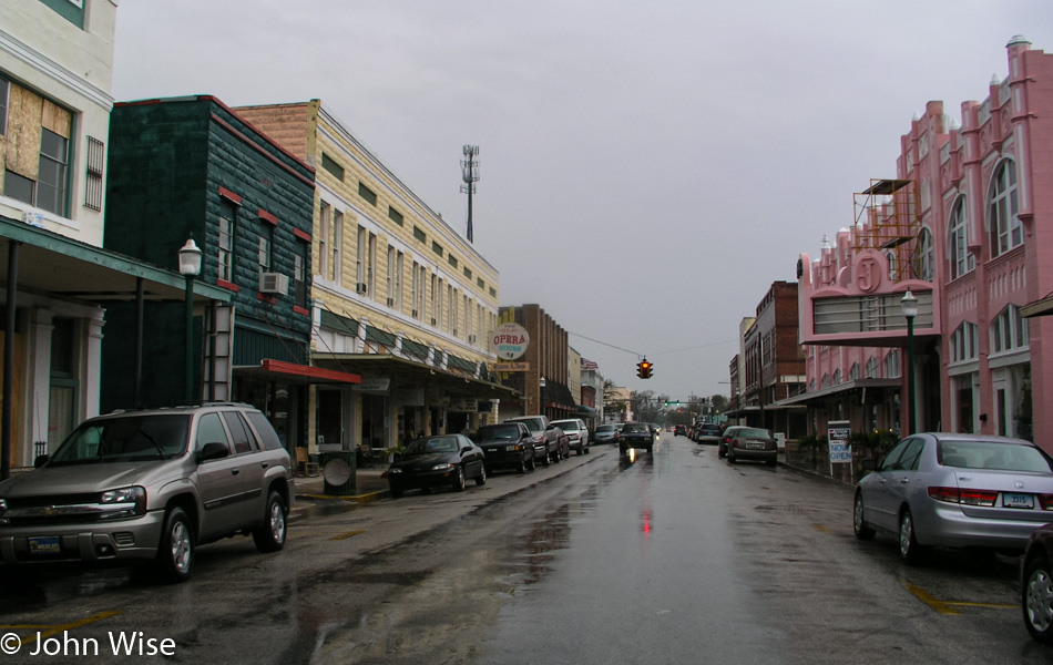 Random city center in Florida on rainy day