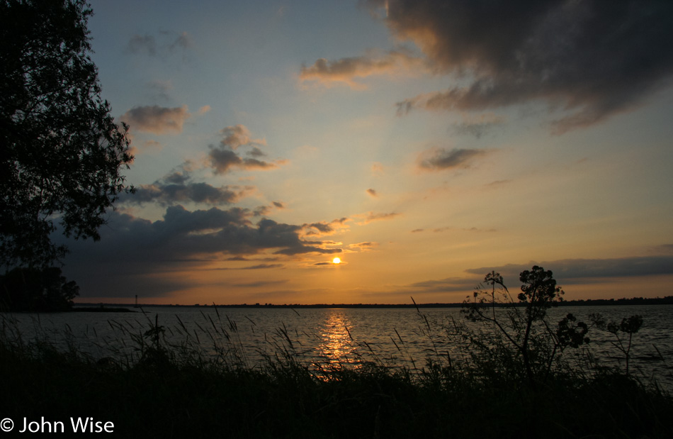 Sunset at the Lakeview Motel in Massena New York