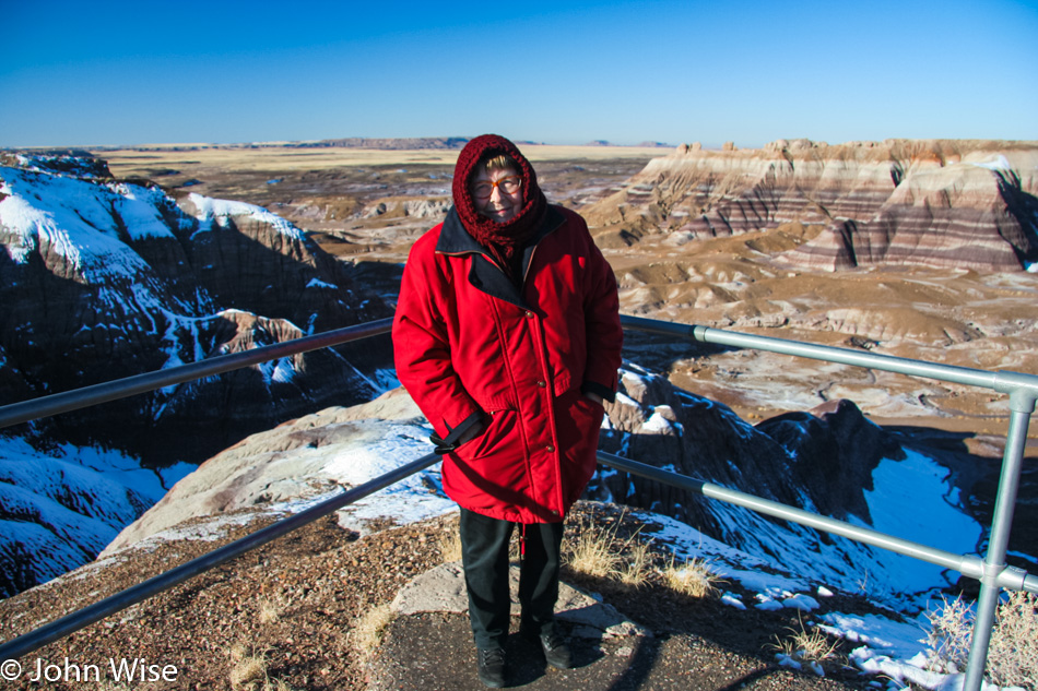 Jutta Engelhardt at Petrified Forest National Park in Arizona