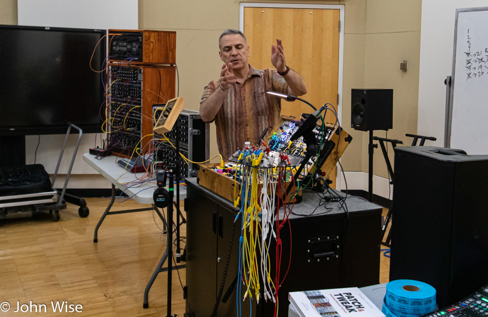 Chris Meyer demoing his Eurorack Performance Case at Phoenix Synth Fest in Arizona