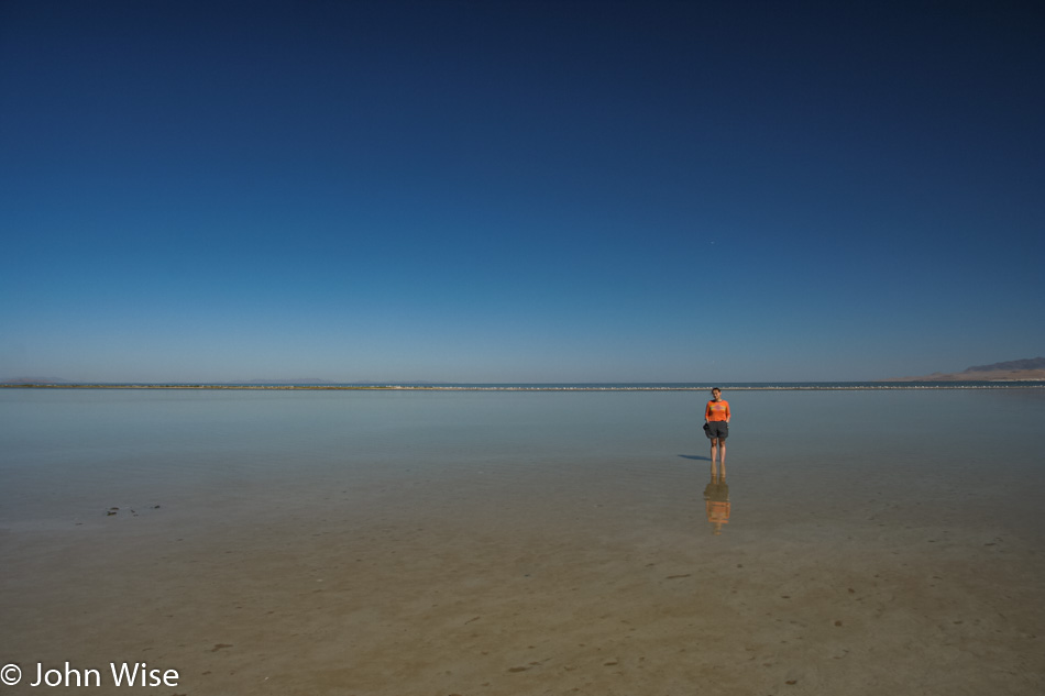 Caroline Wise in The Great Salt Lake in Utah