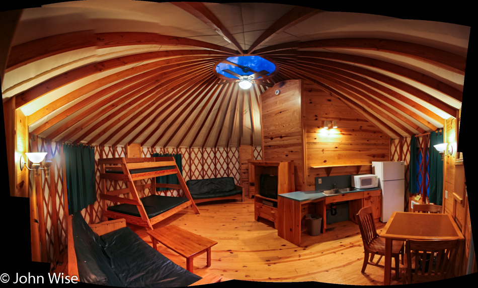 Interior of Deluxe Yurt in Oregon