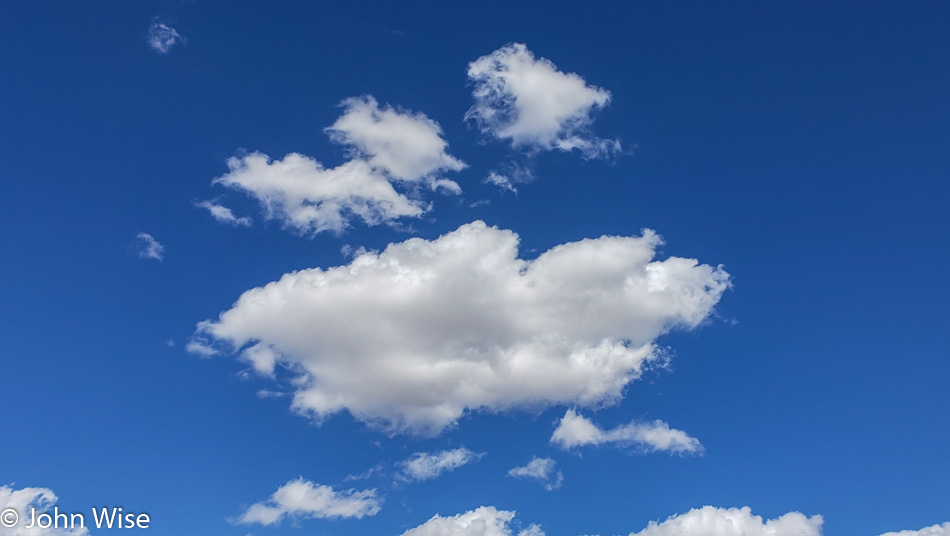 Blue sky and cloud over Phoenix