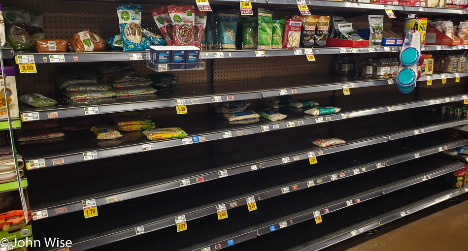 Empty display at Fry's Grocery Store in Phoenix, Arizona