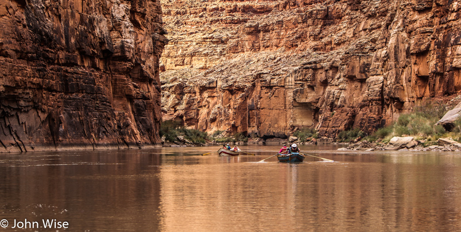 Floating down the Colorado River in the Grand Canyon