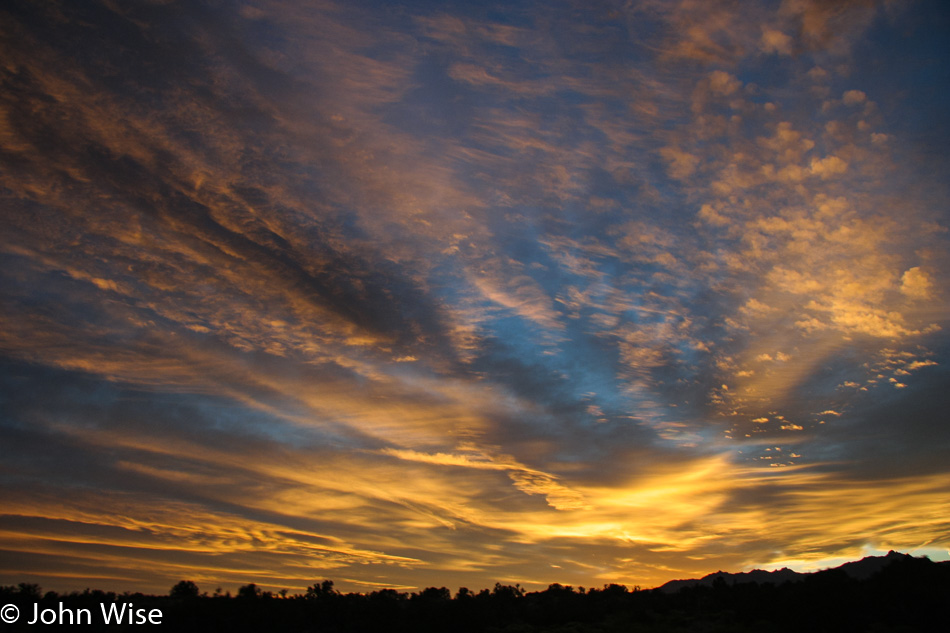 Sunset in western Arizona near the 10 freeway