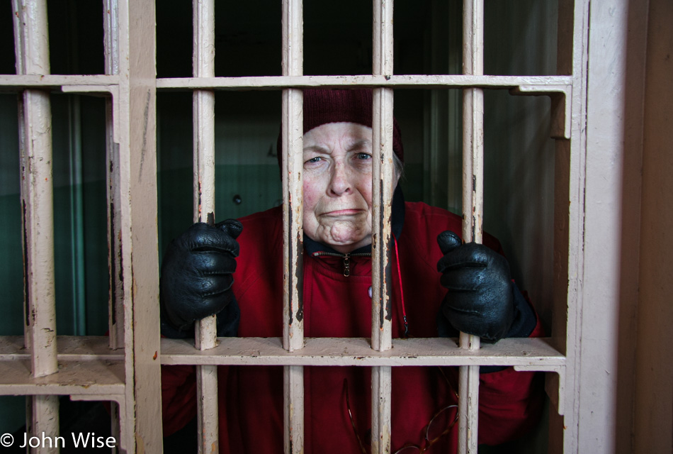 Jutta Engelhardt at Alcatraz Prison in San Francisco, California