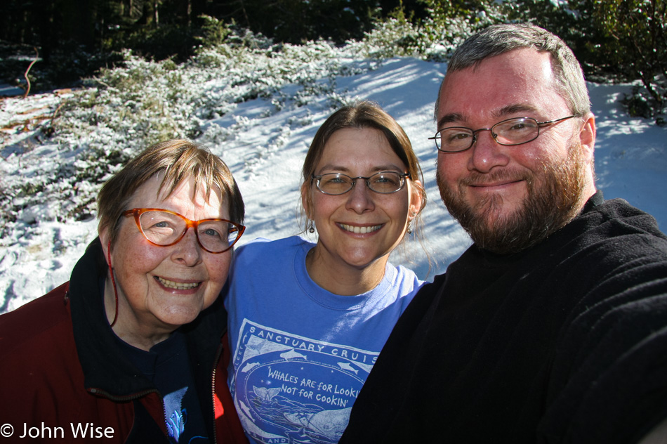 Jutta Engelhardt, Caroline Wise and John Wise in Sequoia National Park California