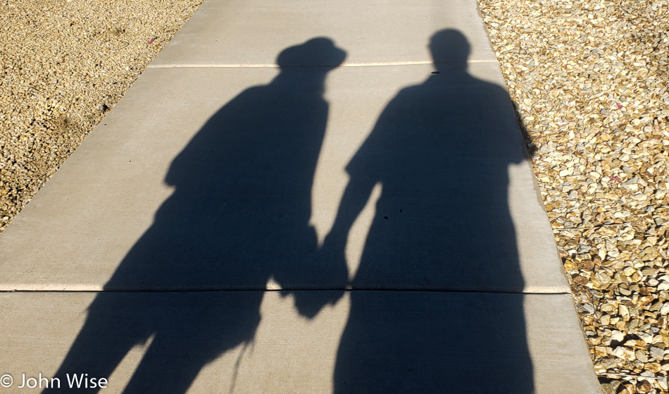 Shadows of Caroline Wise and John Wise in Phoenix, Arizona