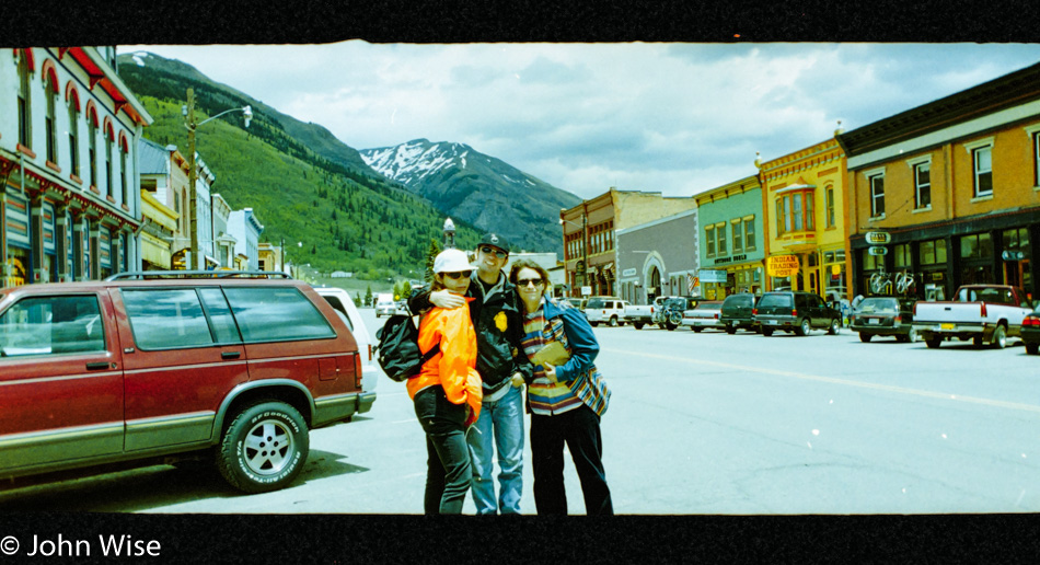 Axel Rieke, Ruby Rieke, and Caroline Wise in Silverton, Colorado