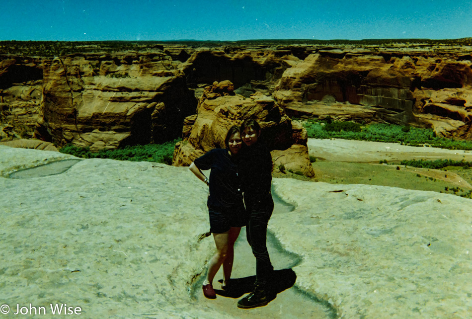 Ruby Rieke and Caroline Wise at Canyon De Chelly in Arizona