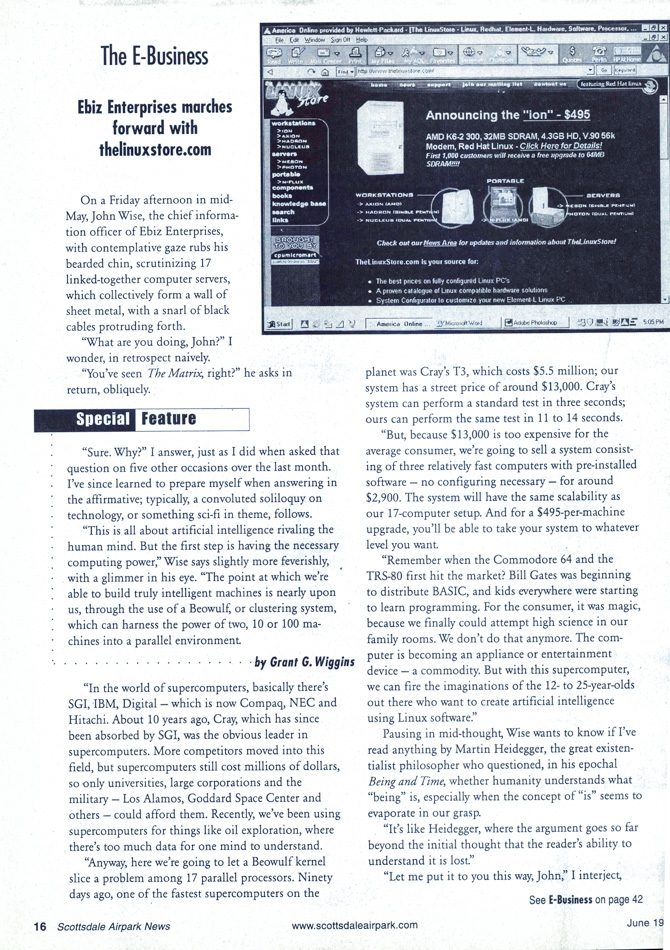 Scottsdale Airpark News Ebiz June1999