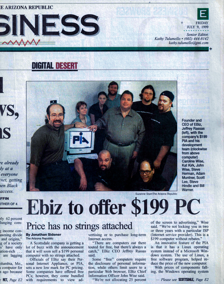 Ebiz Cheap PC 9 July 1999 in Arizona Republic