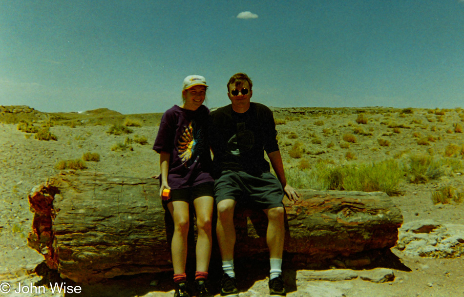 Caroline Wise and John Wise at Petrified Forest National Park in Arizona