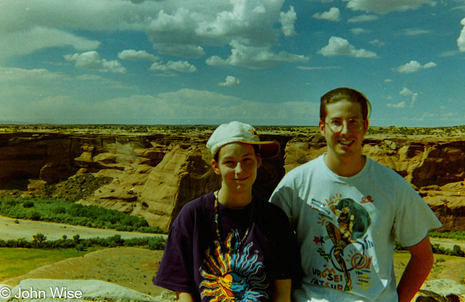 Caroline Wise and Mark Shimer at Canyon de Chelly National Monument in Arizona