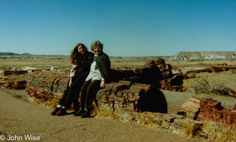 Caroline Wise and Jutta Engelhardt at Petrified Forest National Park in Arizona