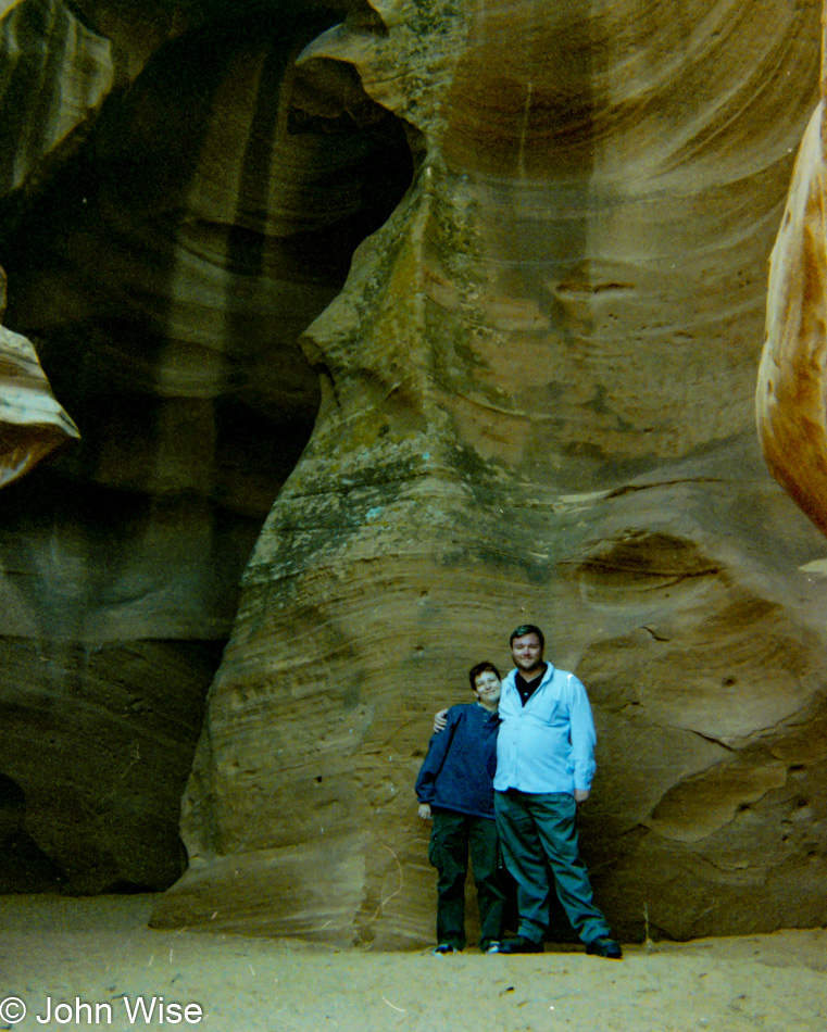 Caroline Wise and John Wise at Antelope Canyon in Page, Arizona