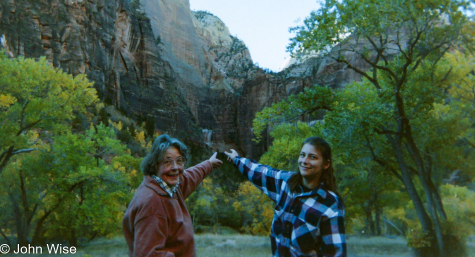 Jutta Engelhardt and Caroline Wise in Zion National Park, Utah