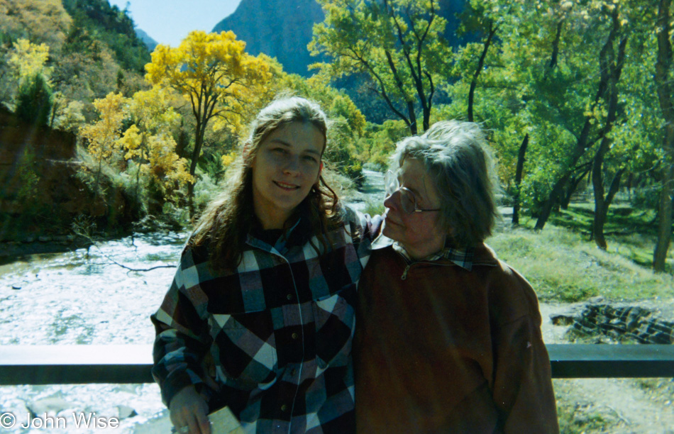 Jutta Engelhardt and Caroline Wise in Zion National Park, Utah